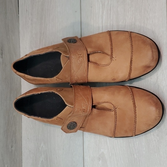 Aetrex Womens Corinne monk strap Leather Mary Jane Ankle Leather shoes sz 11 - Picture 3 of 13